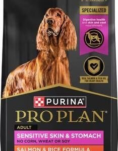 Purina Pro Plan Adult Sensitive Skin & Stomach Salmon & Rice Dry Dog Food, 30-lb Bag