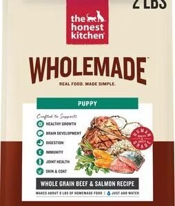 The Honest Kitchen Human Grade Wholemade Whole Grain Beef & Salmon Dehydrated Puppy Dog Food, 2-lb Bag