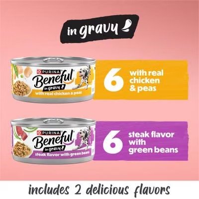 Purina Beneful Gravy Variety Pack Wet Dog Food, 5.5-oz can, 12 count - Image 4